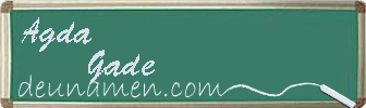 Agda Gade Visitenkarte